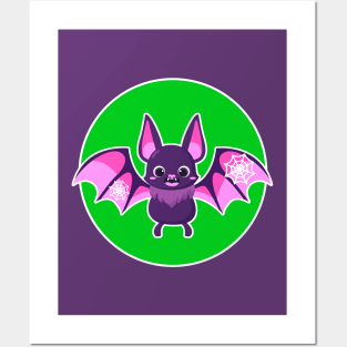 Cute Halloween Bat Posters and Art